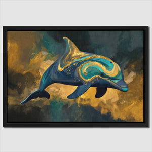 Dolphins Azure Dance - Luxury Wall Art