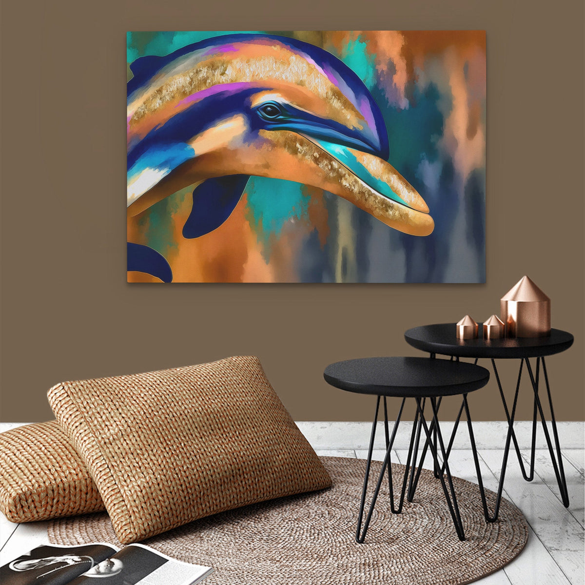 Dolphins Coral Dream - Luxury Wall Art