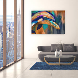 Dolphins Coral Dream - Luxury Wall Art
