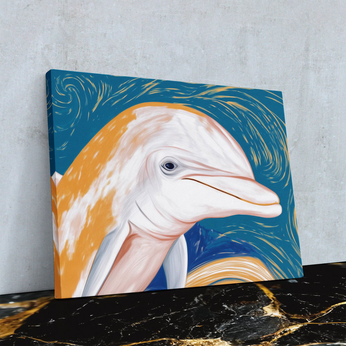 Dolphins Coral Journey - Luxury Wall Art