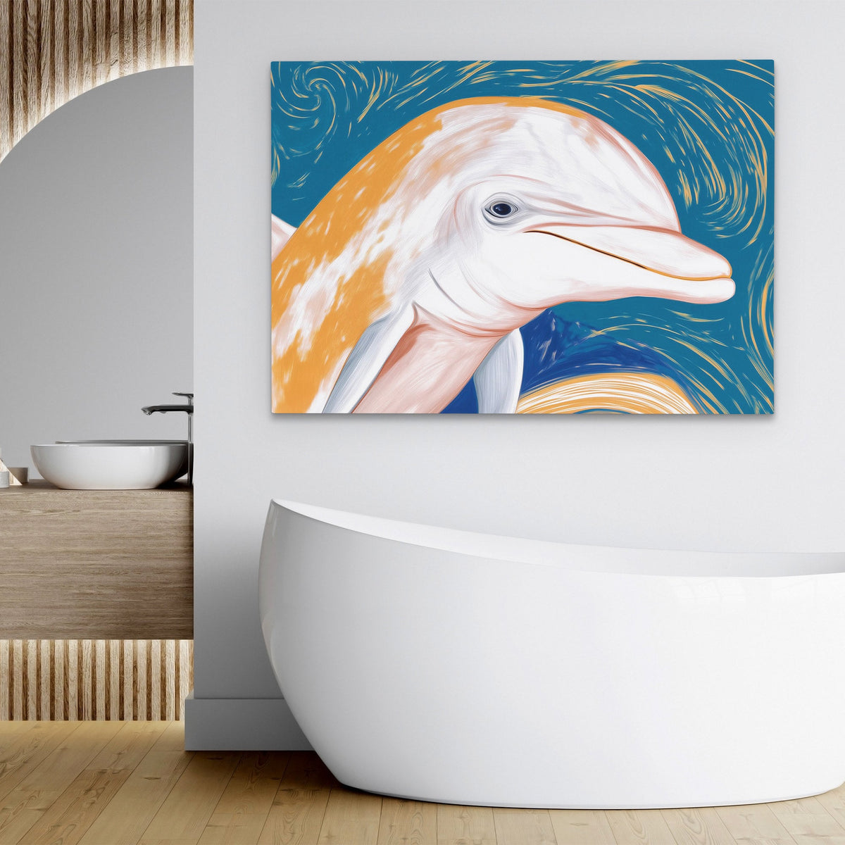 Dolphins Coral Journey - Luxury Wall Art