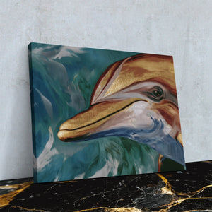 Dolphins Golden Tide - Luxury Wall Art