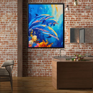 Dolphins In Motion - Luxury Wall Art