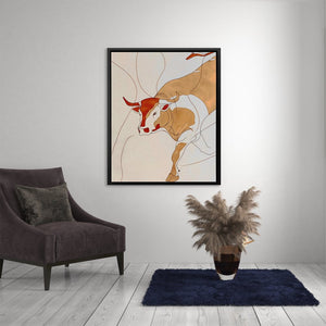 Doodle of a Bull - Luxury Wall Art