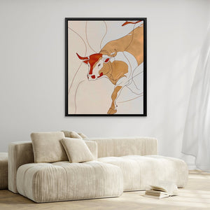 Doodle of a Bull - Luxury Wall Art