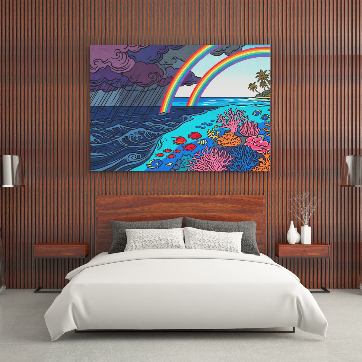 Double Rainbow Reef — Double Rainbow Reef Wood Bedroom   Landscape 205