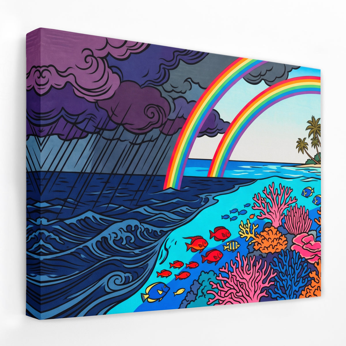 Double Rainbow Reef — Double Rainbow Reef Landscape   Side View   Mirror Wrap 77