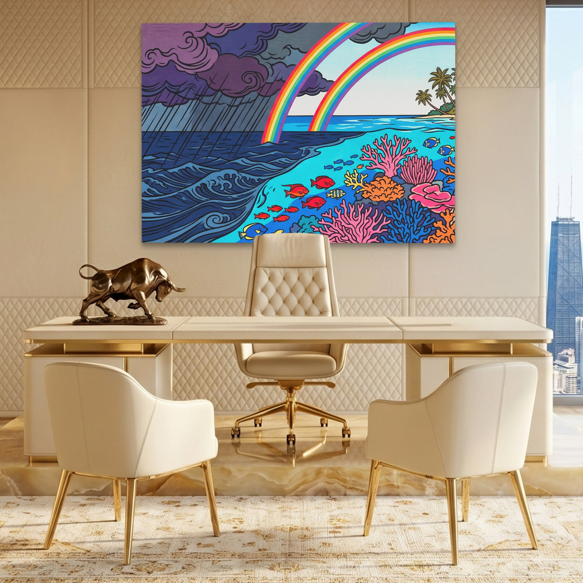 Double Rainbow Reef — Double Rainbow Reef Lux Gold Bull Land 109
