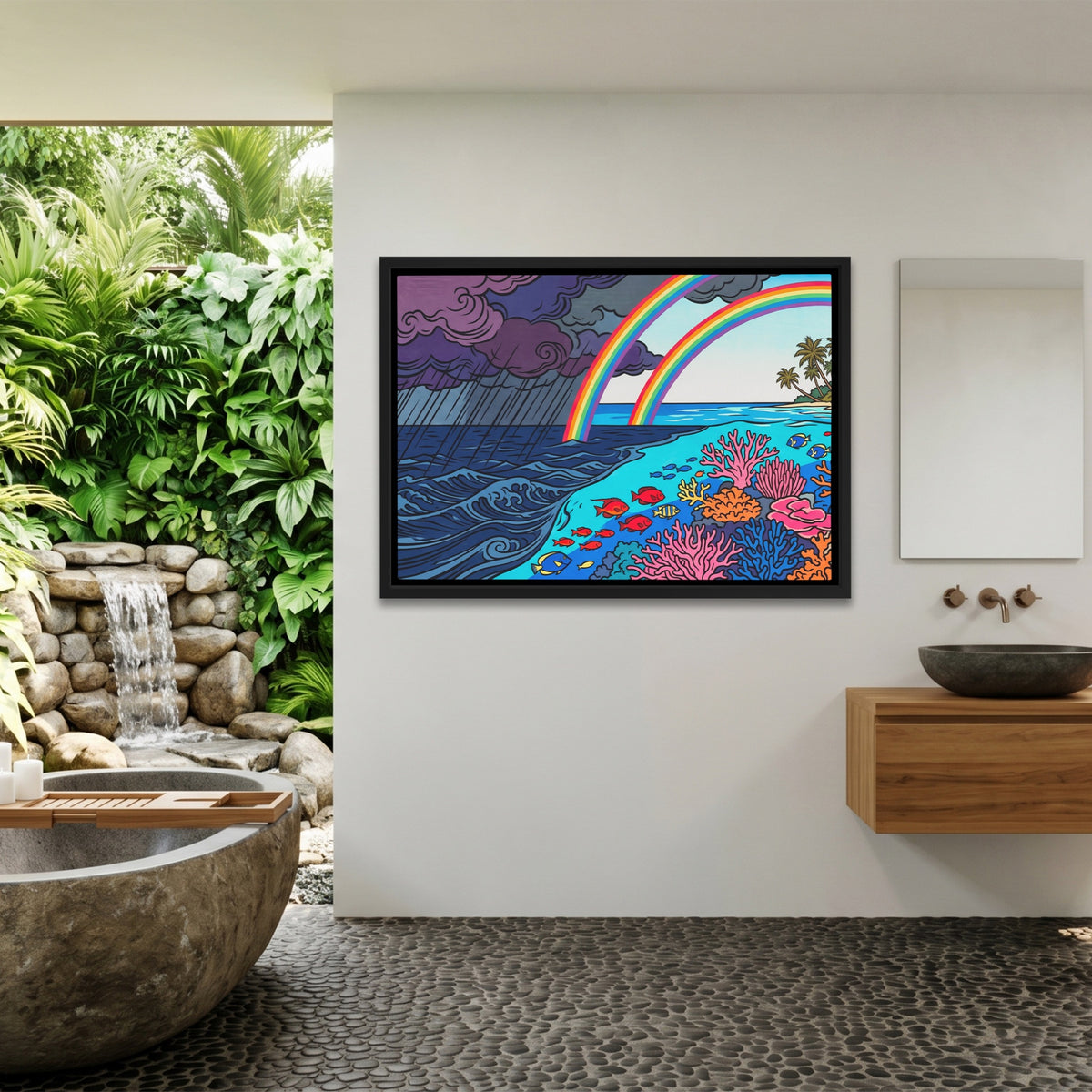 Double Rainbow Reef — Double Rainbow Reef Outdoor Bathroom Land 157