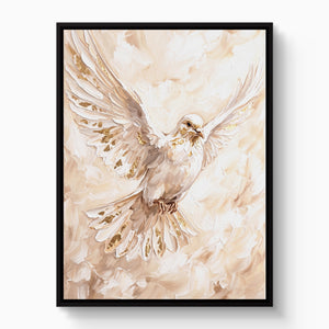 Dove's Ascent — dove's ascent white studio framed black
