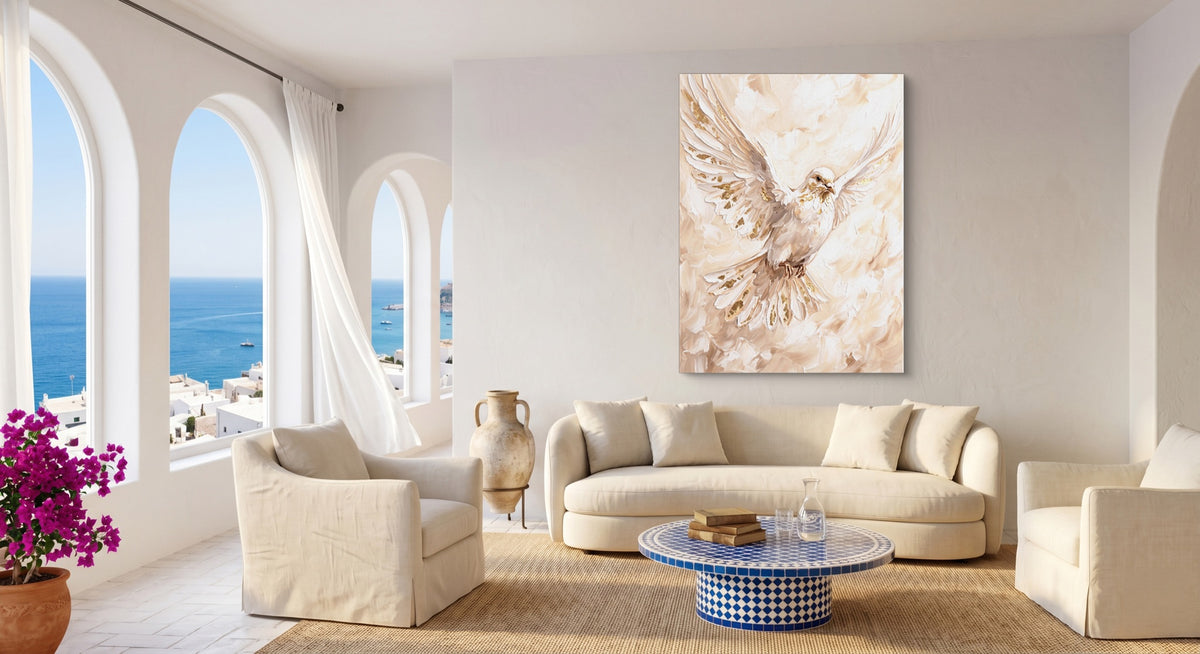 Dove's Ascent — dove's ascent beachside couch livingroom 1port flush print