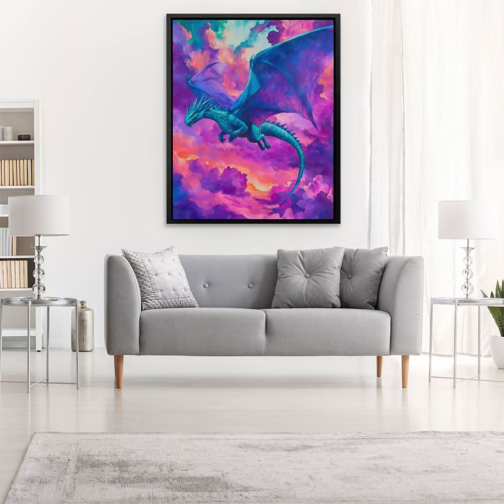 Dragon Among the Clouds - Luxury Wall Art