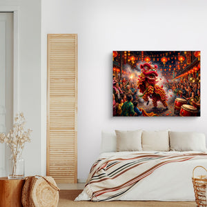 Dragon Celebration Night — dragon celebration night sq land nice bedroom 1land flush print