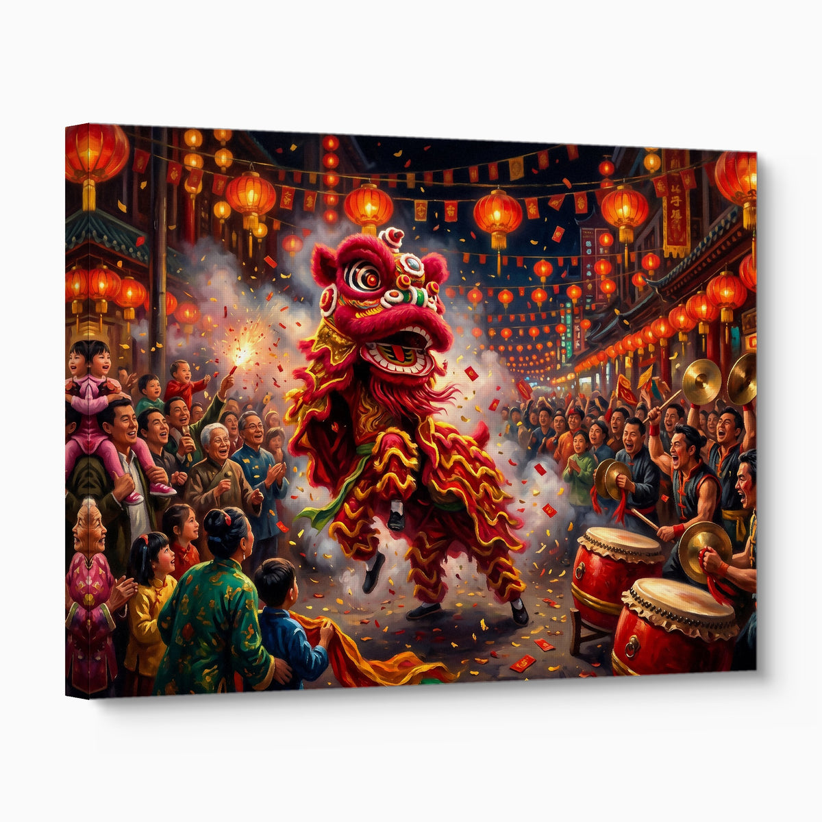 Dragon Celebration Night — dragon celebration night angled flush print
