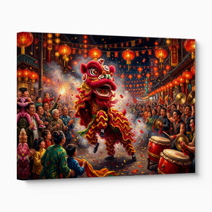 Dragon Celebration Night — dragon celebration night angled flush print