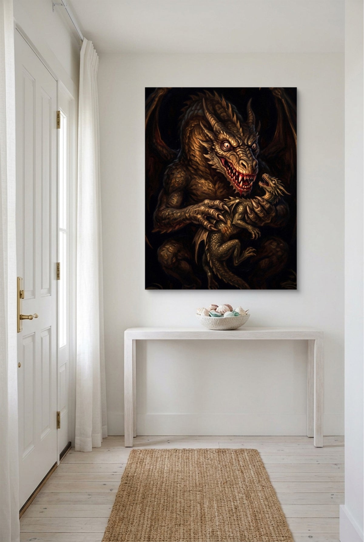 Dragon Devouring His Son — dragon devouring his son p small room with table 1port flush print