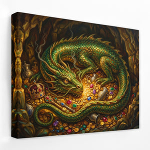 Dragon Emerald Hoard — Dragon Emerald Hoard Landscape   Side View   Mirror Wrap 78