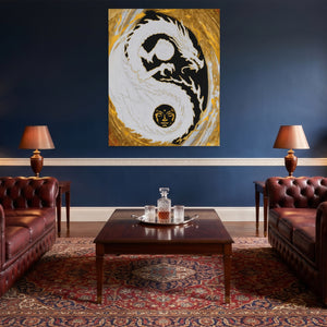 Dragon Golden Yin - Luxury Wall Art