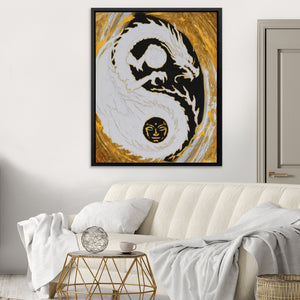 Dragon Golden Yin - Luxury Wall Art