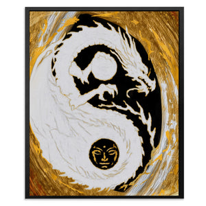 Dragon Golden Yin - Luxury Wall Art