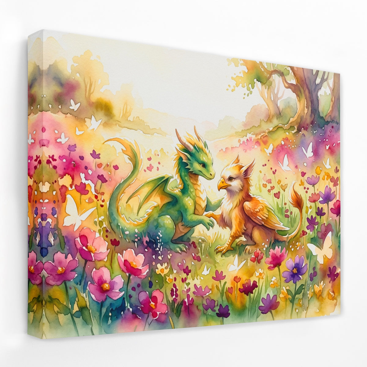 Dragon Griffin Meadow — Dragon Griffin Meadow Landscape   Side View   Mirror Wrap 79