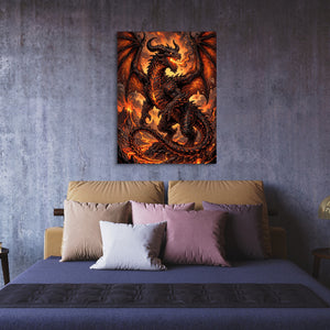 Dragon Molten Fury — dragon molten fury sq purple room 1port flush print
