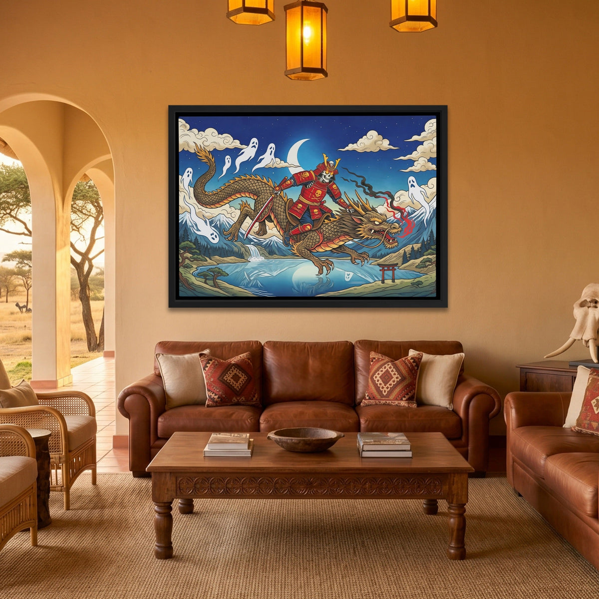 Dragon Moonlit Rider - Luxury Wall Art
