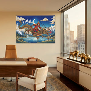 Dragon Moonlit Rider - Luxury Wall Art