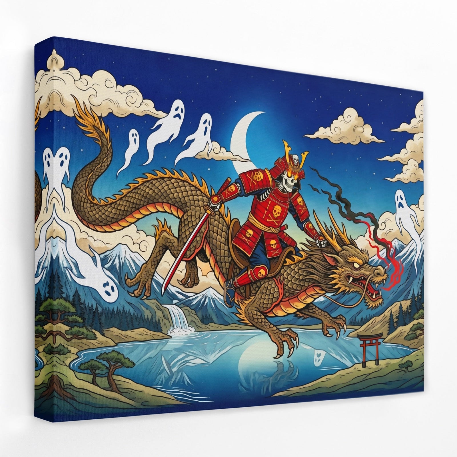 Dragon Moonlit Rider - Luxury Wall Art