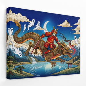 Dragon Moonlit Rider — Dragon Moonlit Rider Landscape   Side View   Mirror Wrap 100