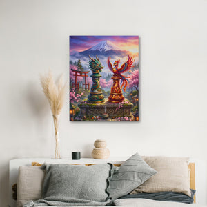 Dragon Phoenix Duel - Luxury Wall Art