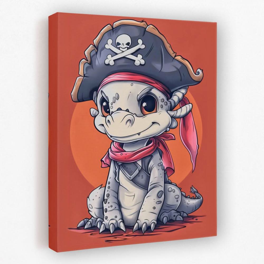 Dragon Pirate - Dragon Canvas Wall Art