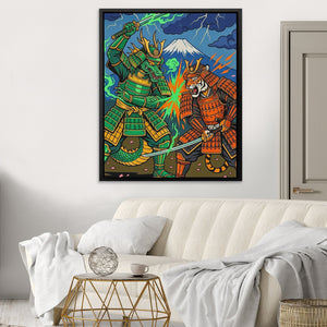 Dragon Tiger Clash - Luxury Wall Art