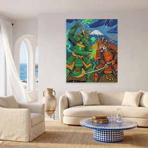 Dragon Tiger Clash - Luxury Wall Art