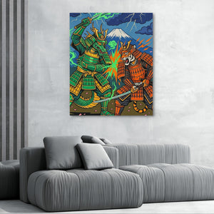 Dragon Tiger Clash - Luxury Wall Art