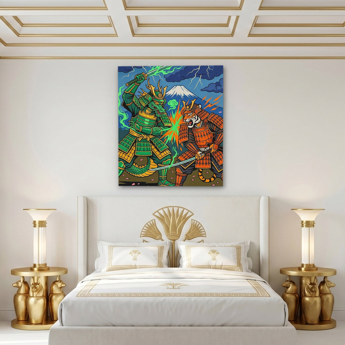 Dragon Tiger Clash - Luxury Wall Art
