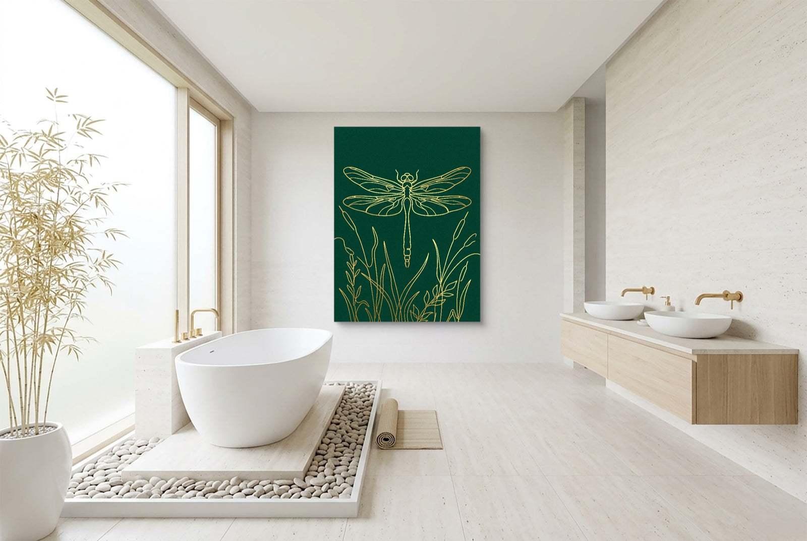 Dragonfly Golden Reeds — dragonfly golden reeds white studio framed black