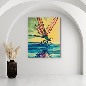 Dragonfly Reflection - Luxury Wall Art