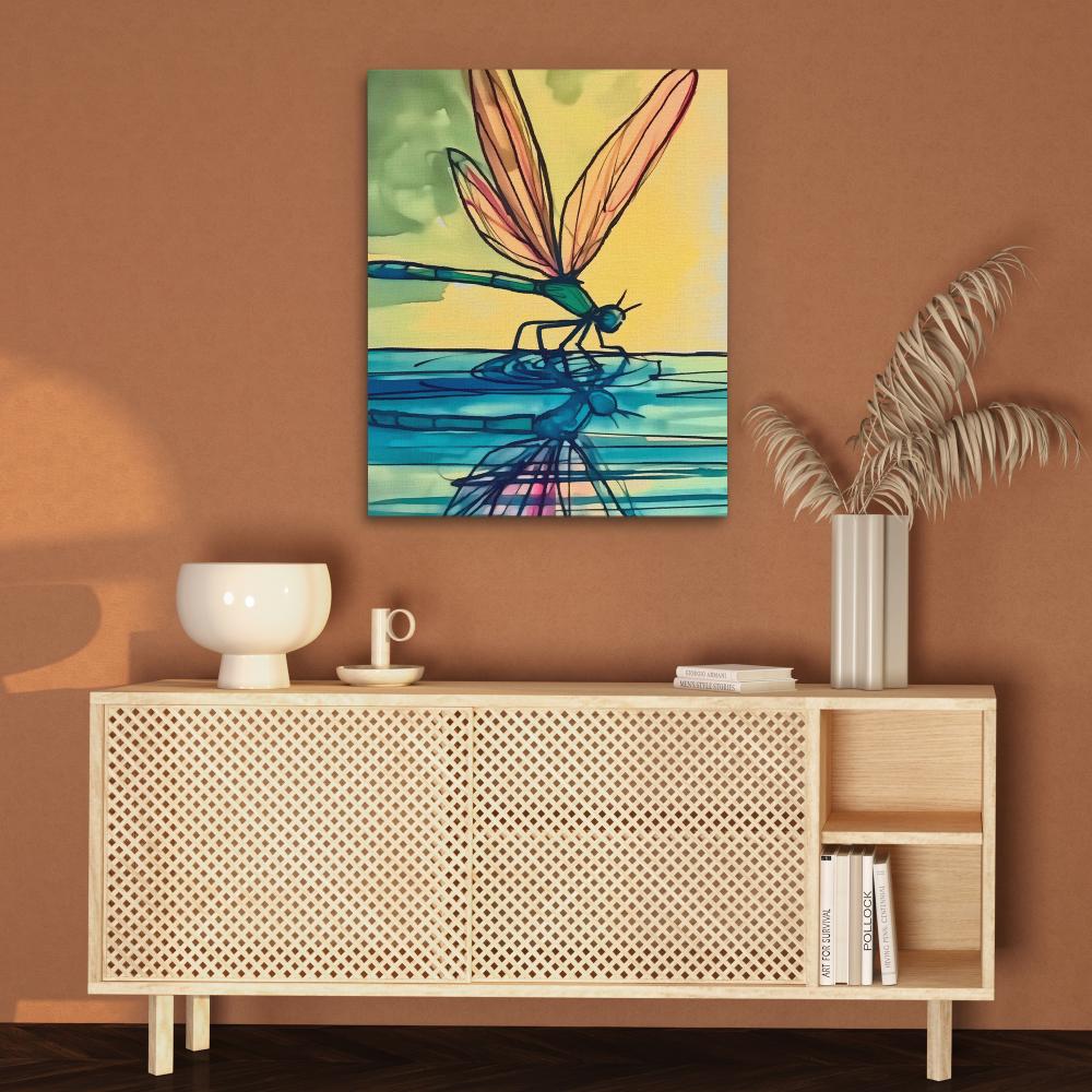 Dragonfly Reflection - Luxury Wall Art