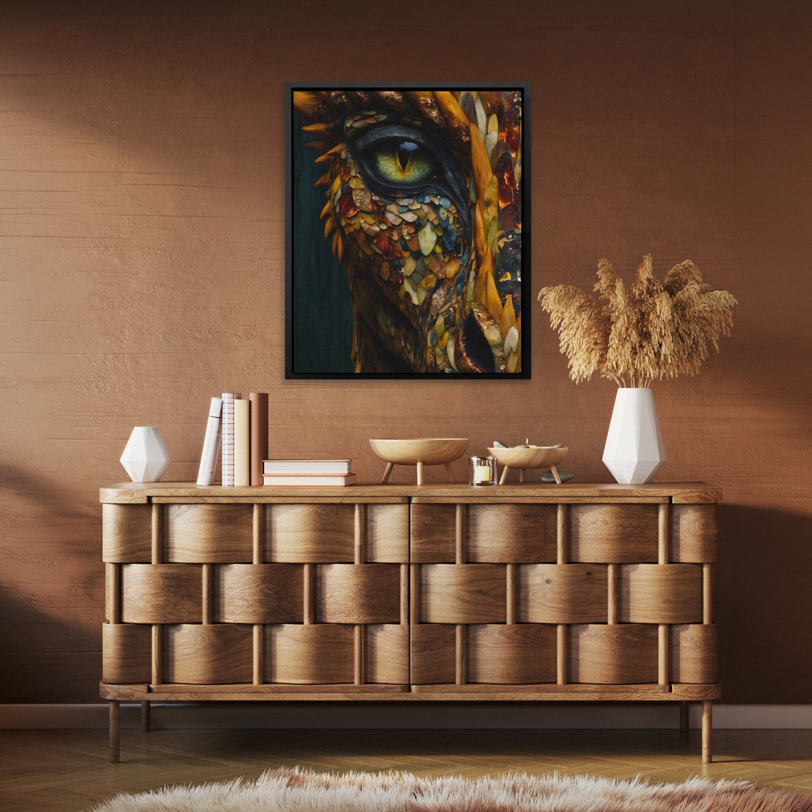 Dragon's Amber Eye - Luxury Wall Art