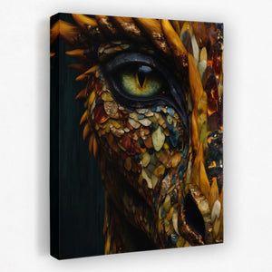 Dragon's Amber Eye - Luxury Wall Art