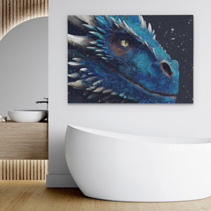 Dragons Azure Depths - Luxury Wall Art