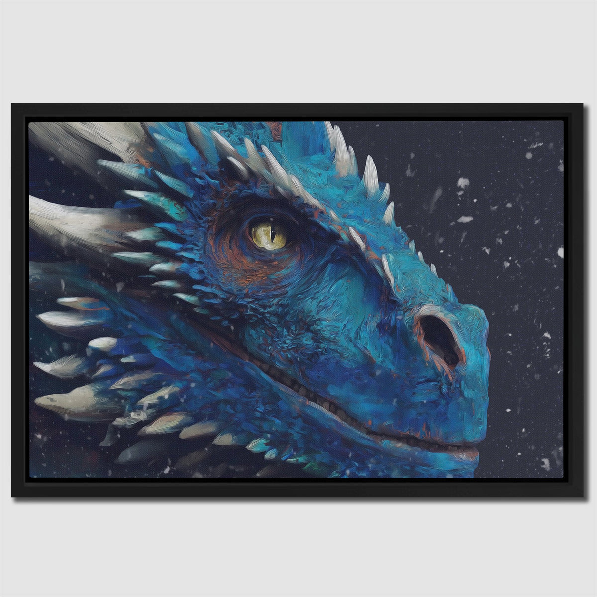 Dragons Azure Depths - Luxury Wall Art