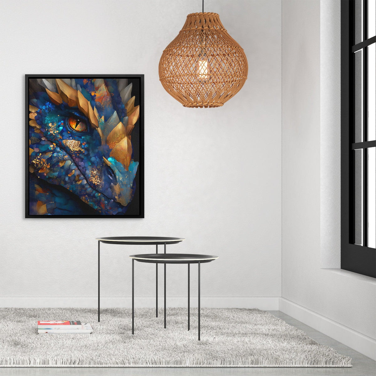 Dragon's Copper Contemplation - Luxury Wall Art