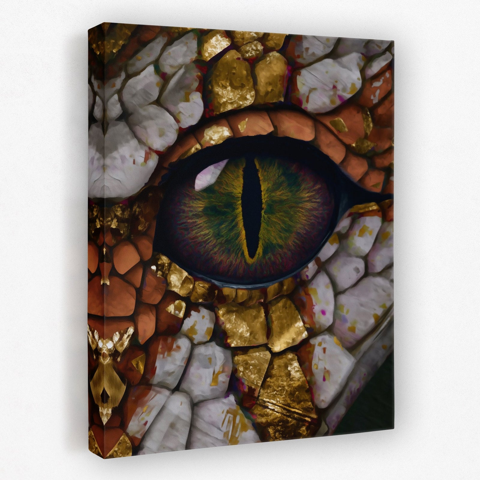 Dragon's Gilded Iris - Luxury Wall Art