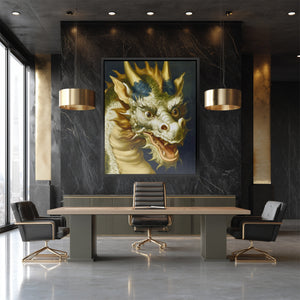 Dragon's Gilded Roar - Luxury Wall Art