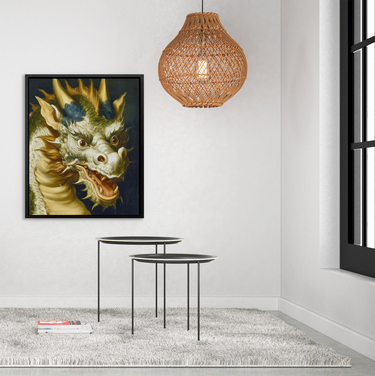 Dragon's Gilded Roar - Luxury Wall Art