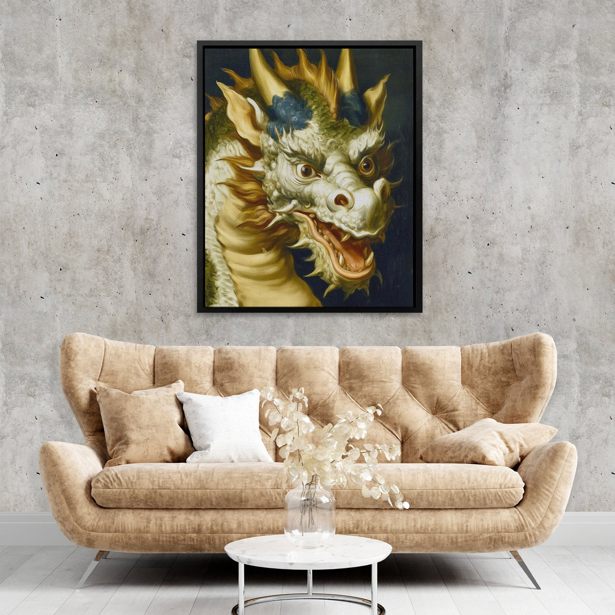 Dragon's Gilded Roar - Luxury Wall Art