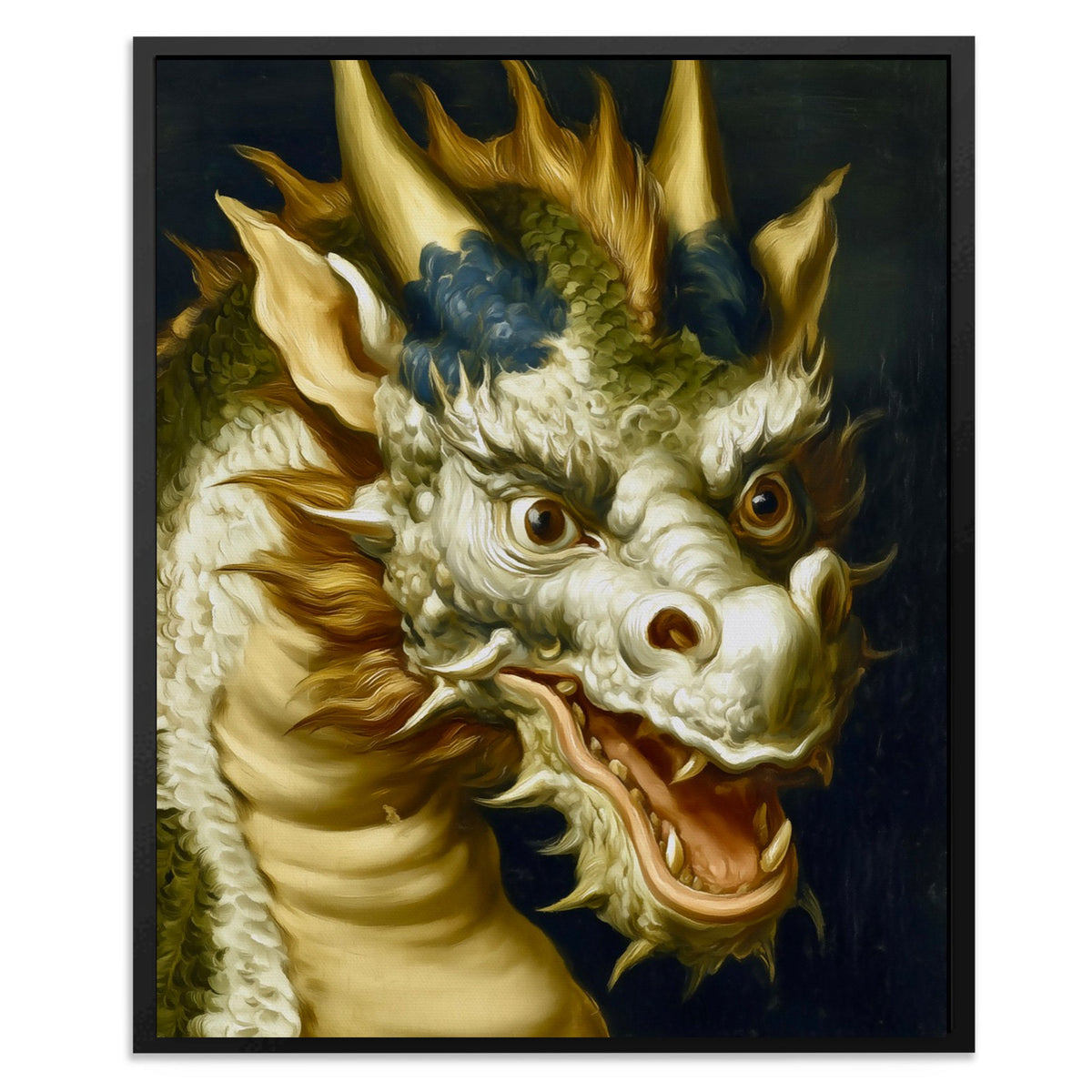 Dragon's Gilded Roar - Luxury Wall Art