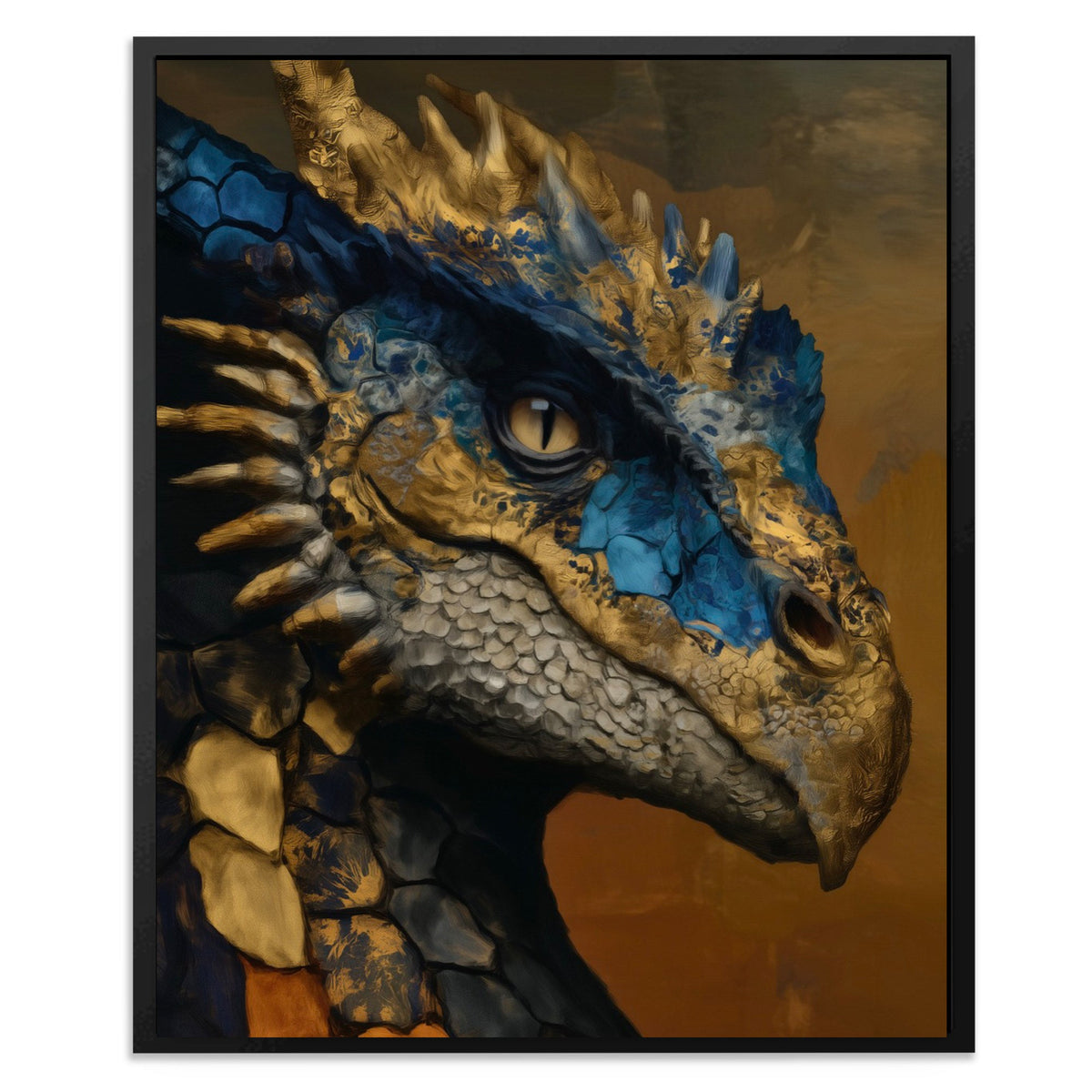Dragon's Sapphire Crown - Luxury Wall Art